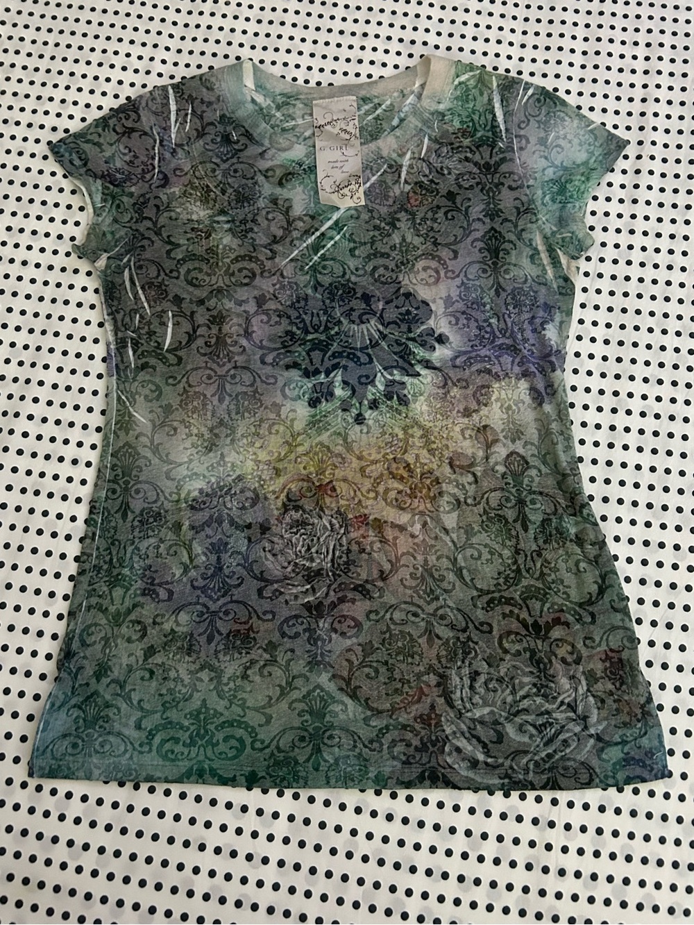 Vintage 2000s G.Girl fitted gothic tee